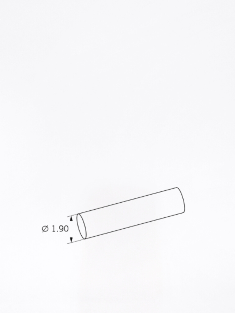 Barra a profilo rotondo con cavaliere Maschio K L75 (2pz) - Misure